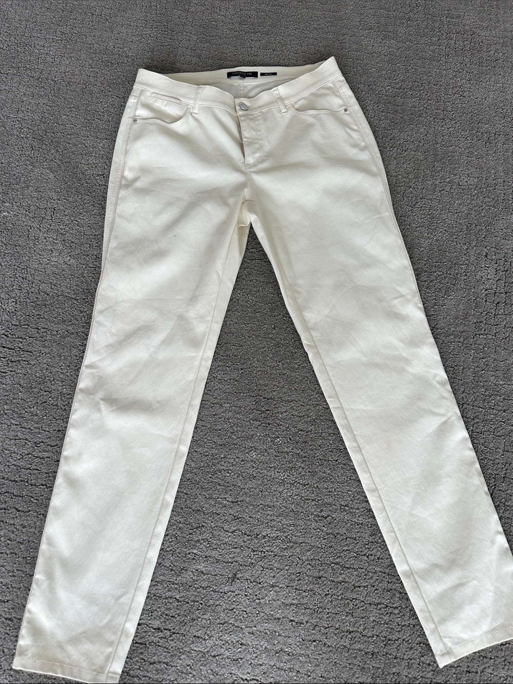 Lafayette 148 New York Cream Skinny Jeans